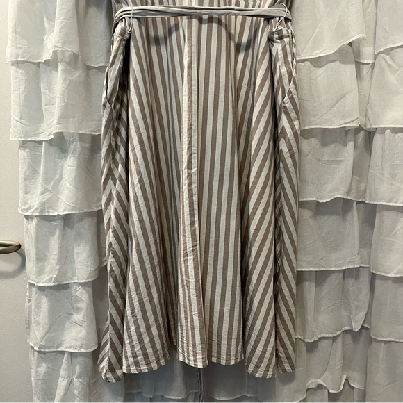 torrid Cotton Stripe Tie Waist Poplin Shirt Dress w/ Pockets - Size 6X - Picture 7 of 14